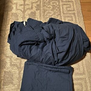 Pottery Barn Teen Dorm Navy Full Sheet Set